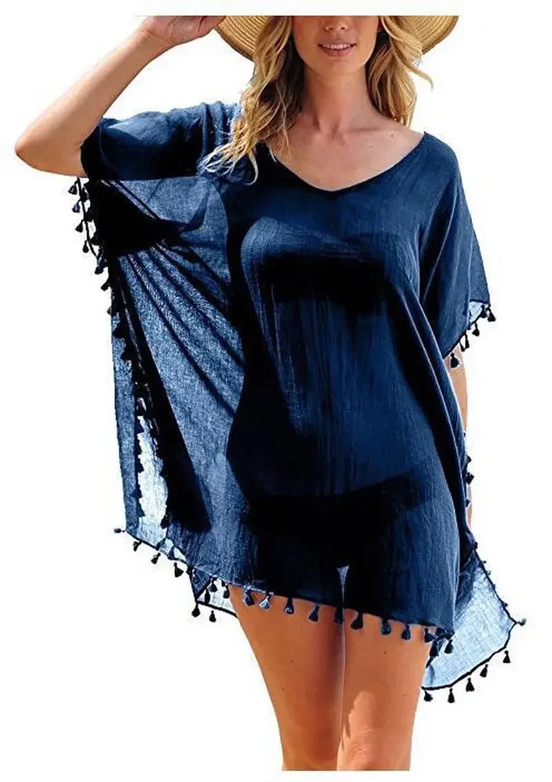 Femmes maillot de bain Baggy tunique hauts Bikini cache-maillot robe de bain été plage bain T-Shirt 