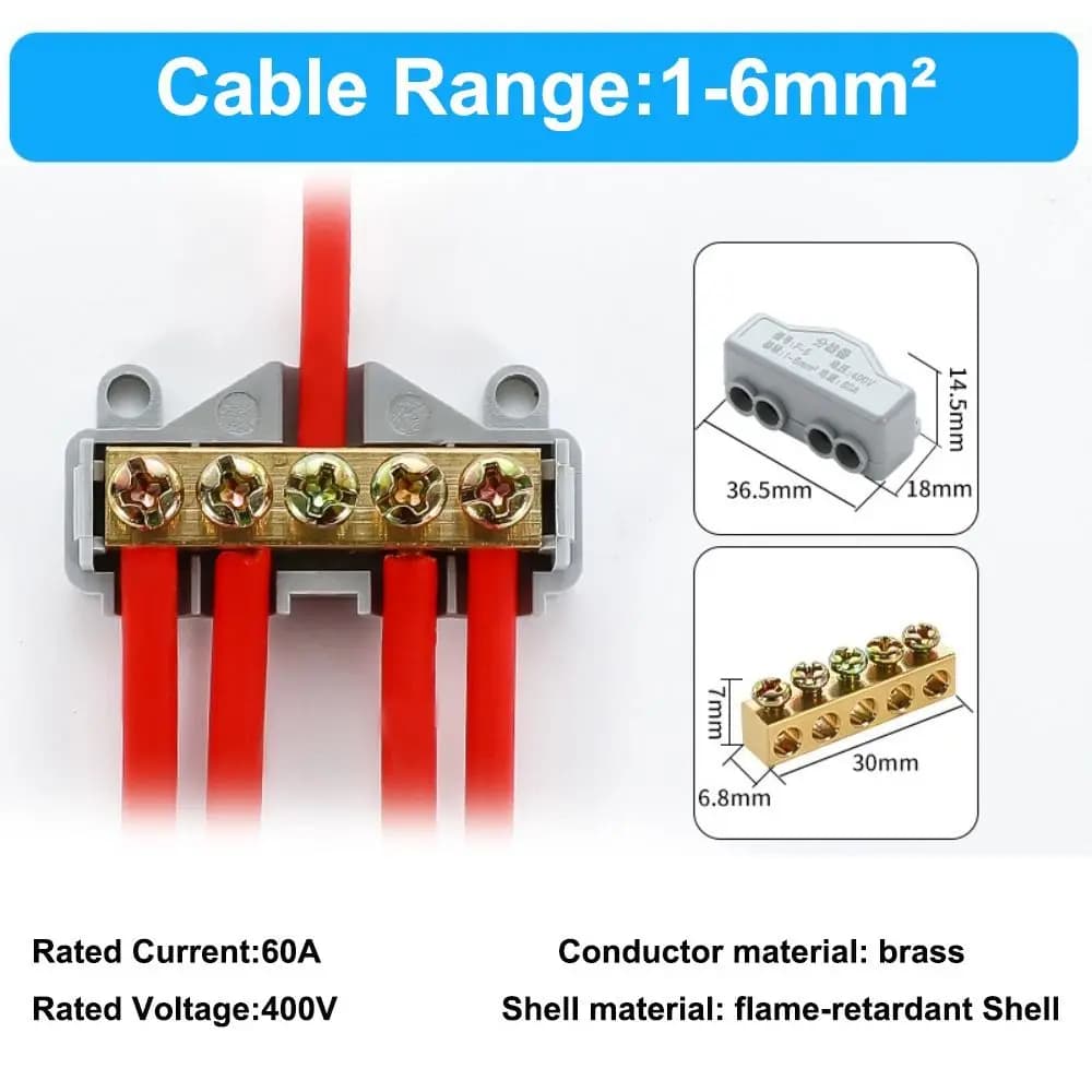 Connecteur de fil haute puissance, séparateur rapide, câble électrique, borniers, ShuBox, gros coura