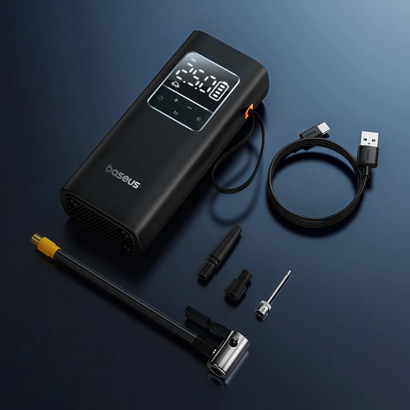 Baseus – pompe à Air sans fil pour voiture, compresseur d'air Portable pour voiture, motos, vélo, go