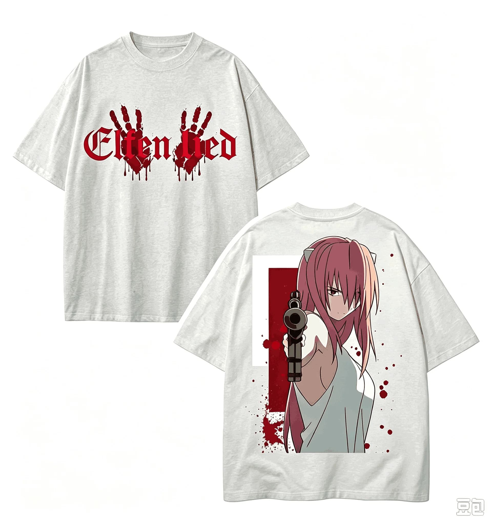 T-shirt vintage Elfen Lied, modèle unisexe, en coton, pour hommes, nouveau modèle, coupe ample, styl