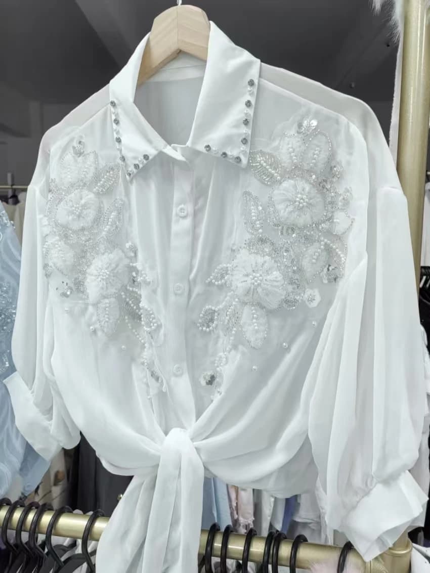 Chemisiers et Blouses d'été Streetwear Anti-UV pour Femmes, Cardigans, Crop Tops – Vêtements Coréens