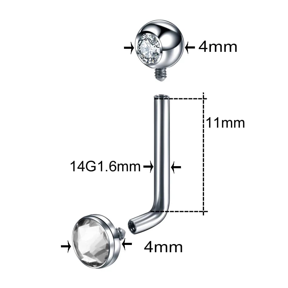 1PC titane Christina capuche verticale piercing fleur lèvre ventre nombril anneaux Sexy brillant vag