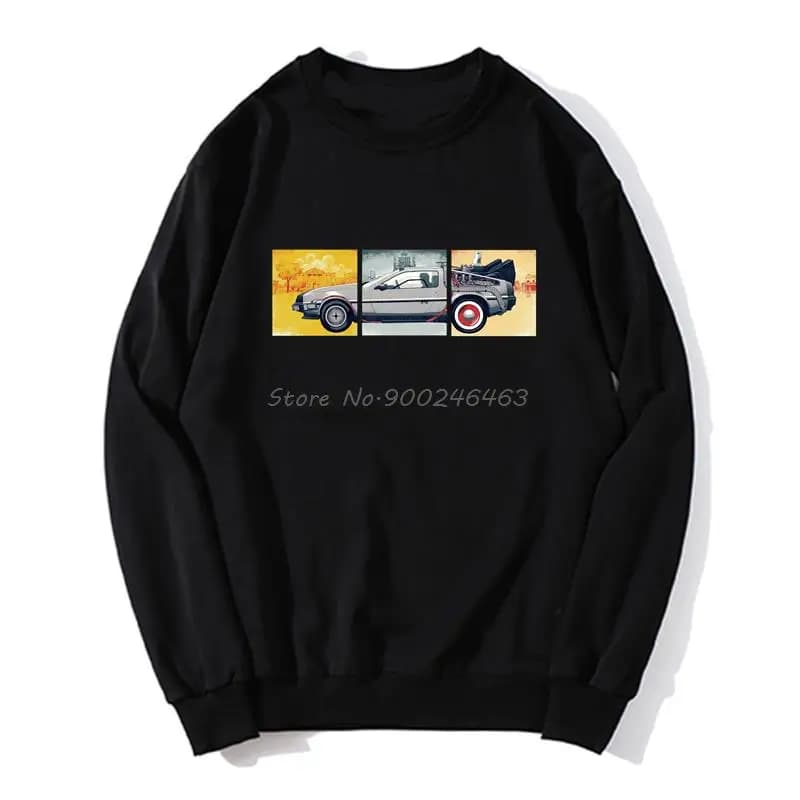 Sweat à capuche Retour vers le futur pour hommes, série de films classiques, sweats à capuche décont
