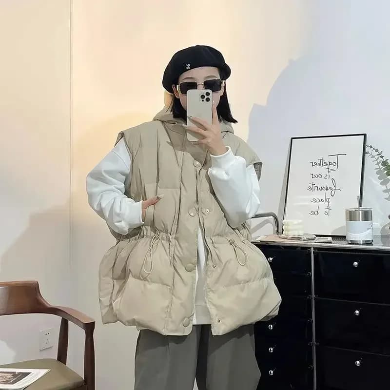 Gilet chaud pour femmes matelassé couleur unie nouveaux vêtements d'extérieur mode 2025 gilet femme