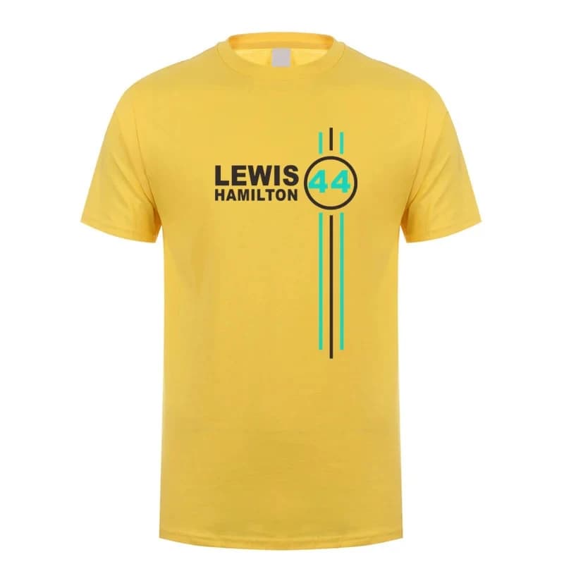 T-shirt manches courtes homme, estival et en coton, Lewis Hamilton 44, 71857