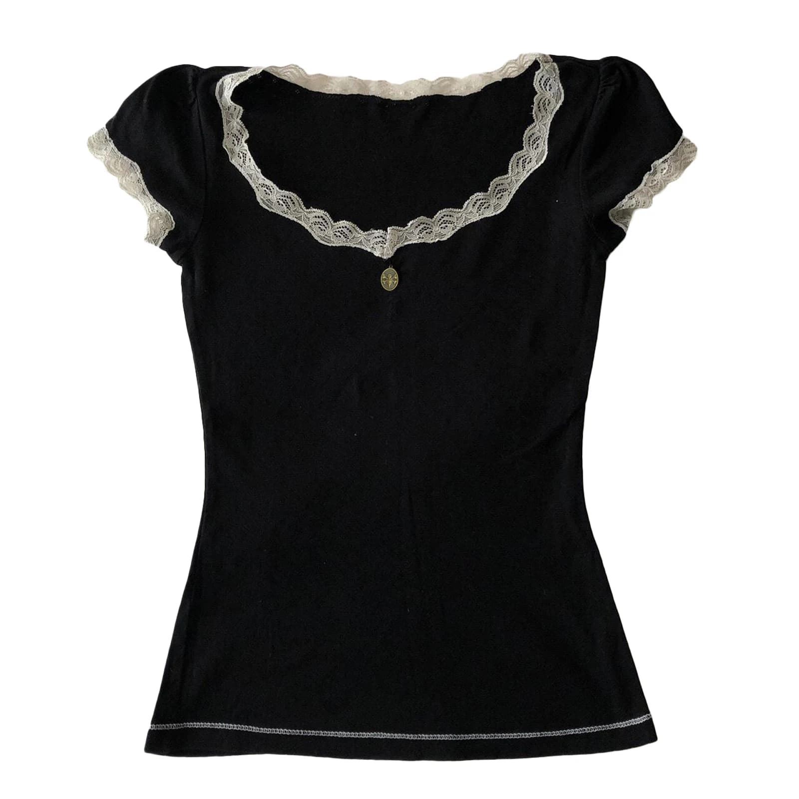 T-Shirts gothiques à manches courtes pour femmes, t-shirt imprimé Y2k, hauts graphiques, e-girls, Pu