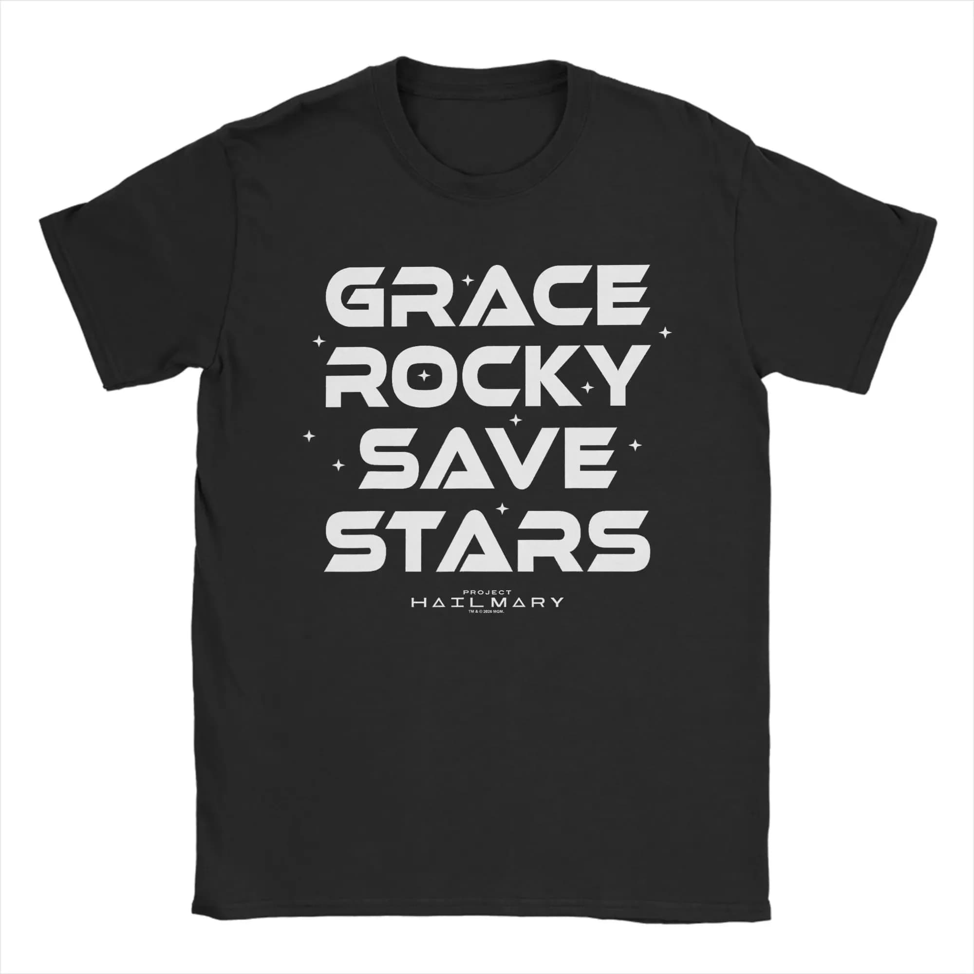 T-shirt 2026 Project Hail Mary Grace Eridani-Rocky Star Vintage en coton à manches courtes, col rond