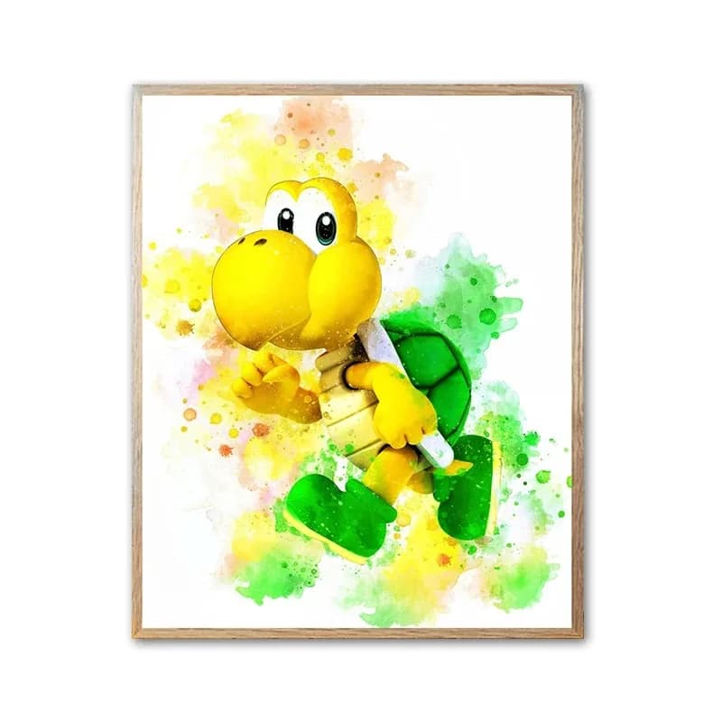Affiche murale décorative Super Mario, impression de dessin animé, graffiti, aquarelle, décoration d