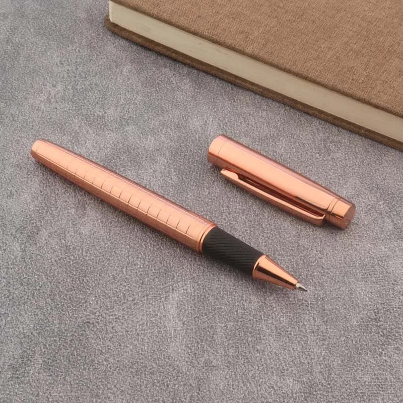 Stylo à bille classique rose doré pour bureau, papeterie fournitures scolaires et de bureau, écritur
