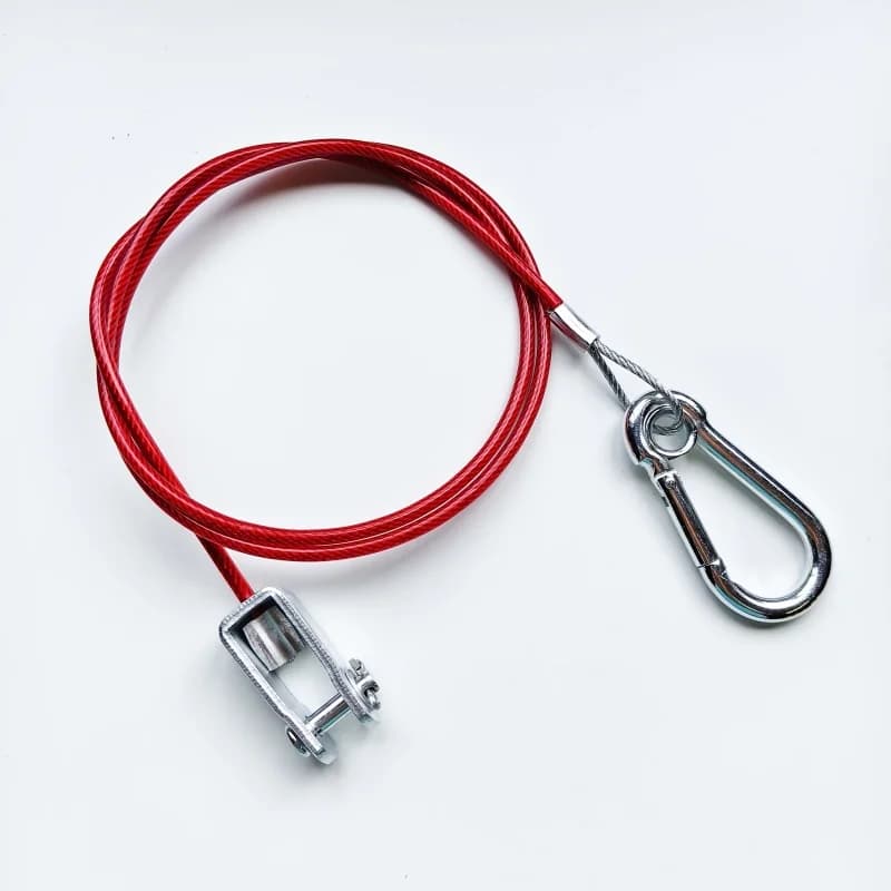 Câble de sécurité détachable pour remorque, avec extrémité à chape, pour caravanes, boîtes à cheval,