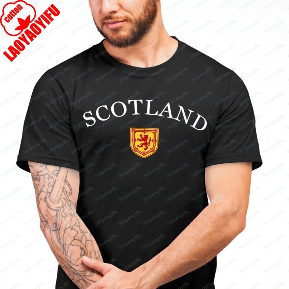T-shirt de football écossais pour hommes, cadeau de football écossais, vêtements patriotiques pour l
