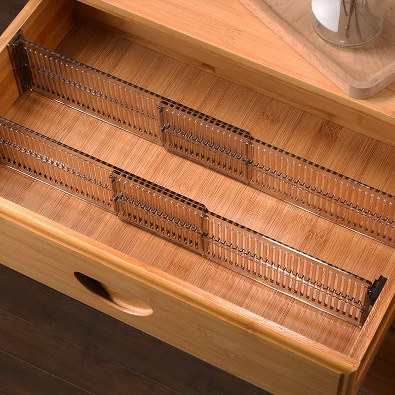 Lot de 2 séparateurs de tiroir réglables, organisateurs de rangement DIY durables pour armoire et pl