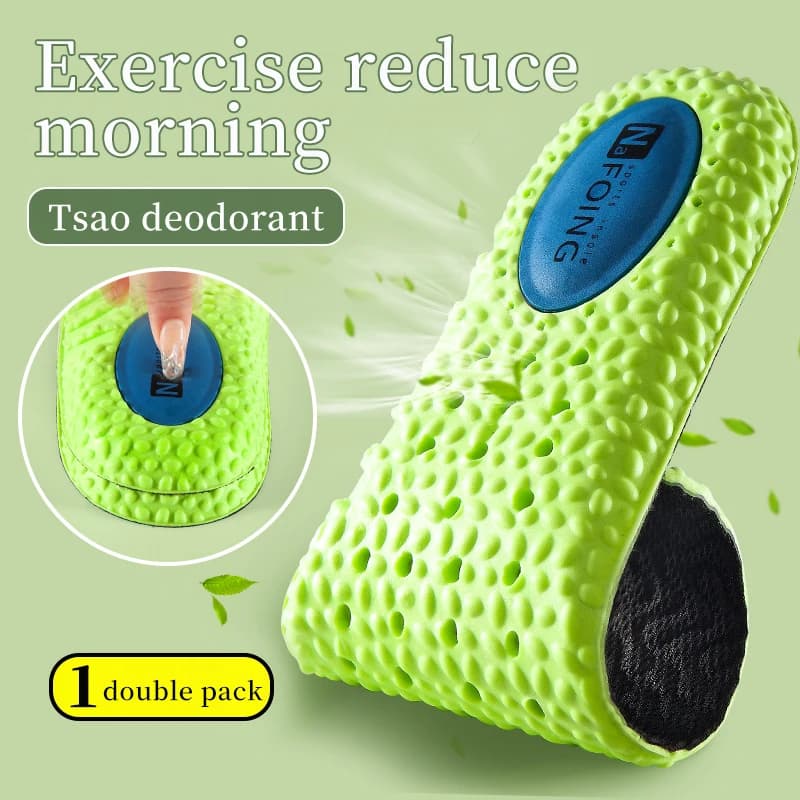 Semelle intérieure de sport à absorption des chocs pour hommes et femmes, mousse à mémoire de forme 