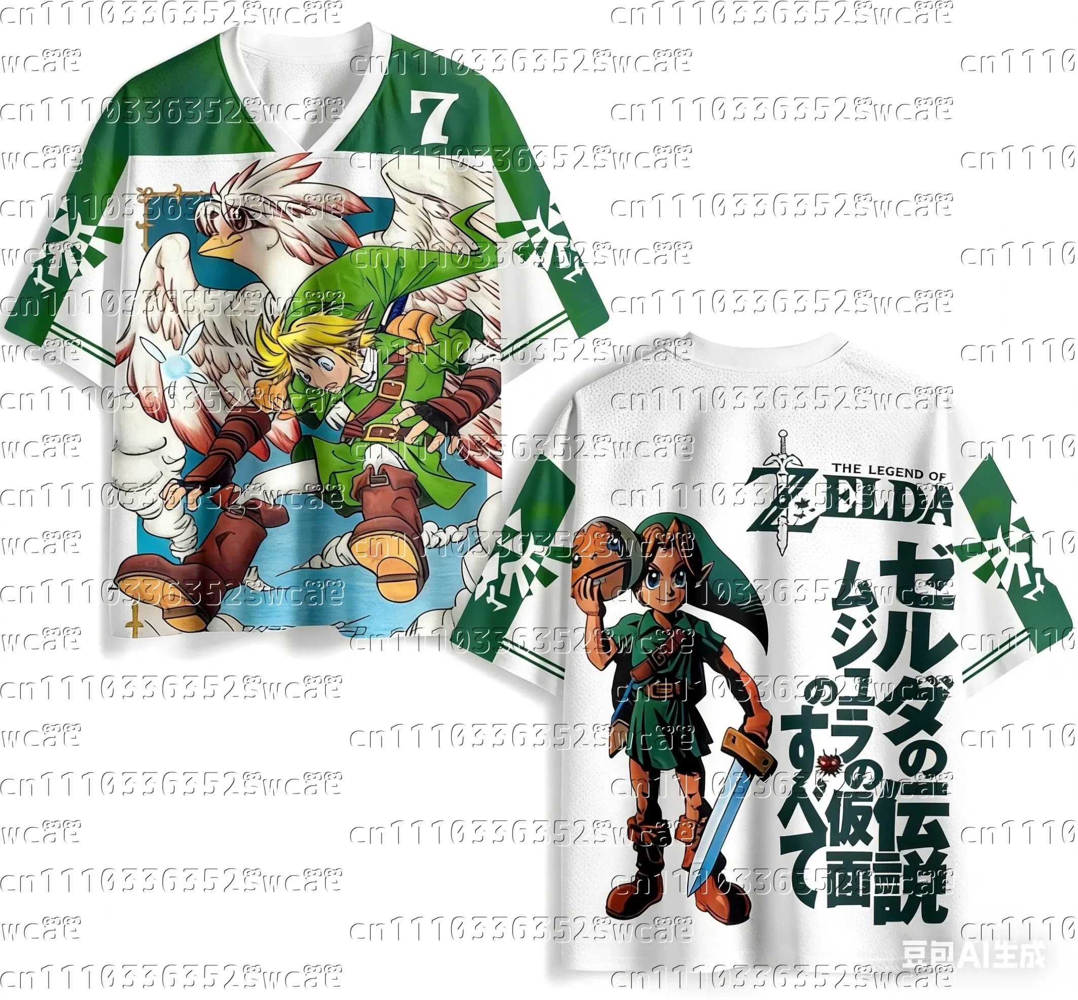 T-shirt à col en V 3D Bandai Zelda pour adultes et enfants, un incontournable pour les pionniers des