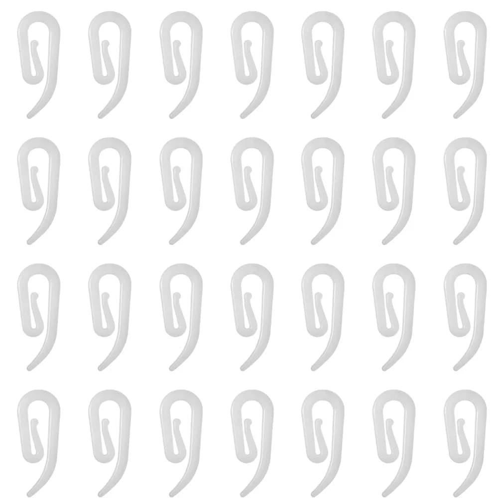 50-200 pièces rideaux suspendus crochets anneau fenêtre rideau cintre crochets blanc en plastique ri