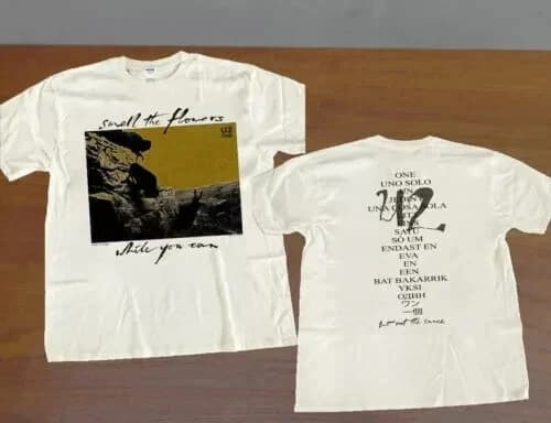 U2 Tour T-shirt One Smell The Flowers 1992 Tour Rock Fans unisexe haute qualité été haut en coton ch
