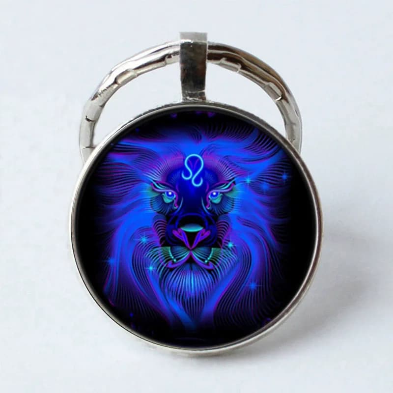 Porte-clés signe du zodiaque, pendentif Constellation, Double visage, porte-clés pour les amateurs d
