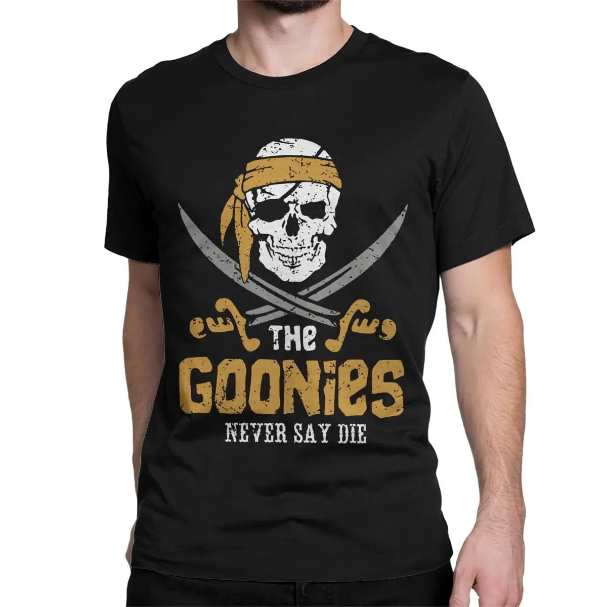 The Goonies Skull série TV T-Shirts pour hommes femmes drôle pur coton t-shirt col rond à manches co
