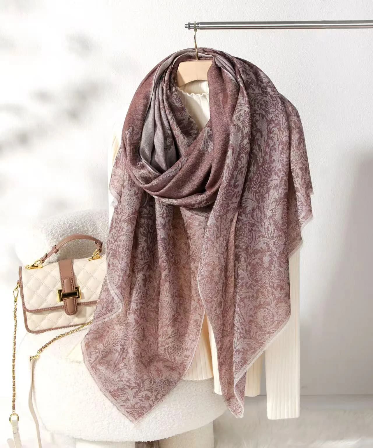 Écharpe 100% cachemire pour femme, châle luxueux, doux et chaud, léger, élégant, jacquard, polyvalen