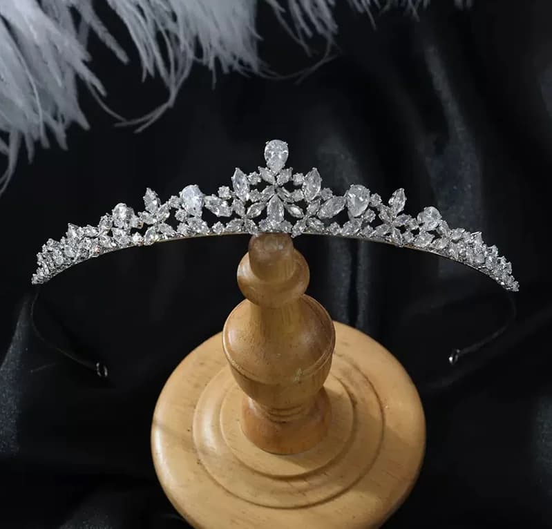 Accessoires pour cheveux de mariage, couronnes diadèmes en cristal Zircon, bandeaux pour mariées, fê