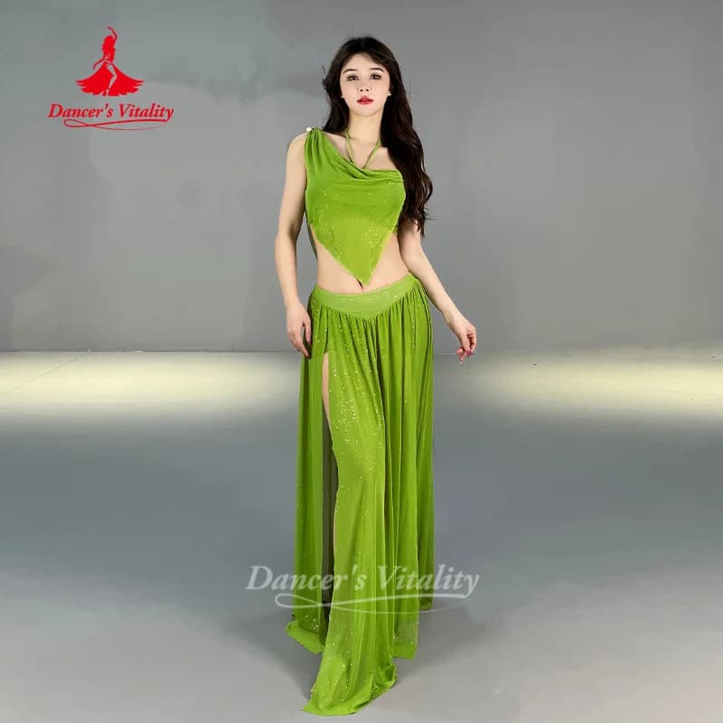Vêtements d'entraînement de danse du ventre pour femmes, ensemble en maille confortable et respirant