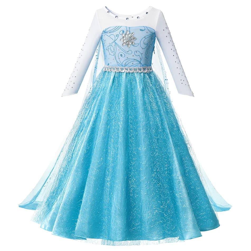 Costume d'été fantaisie reine Elsa Anna pour filles, robe de princesse pour tout-petits, fête Cospla
