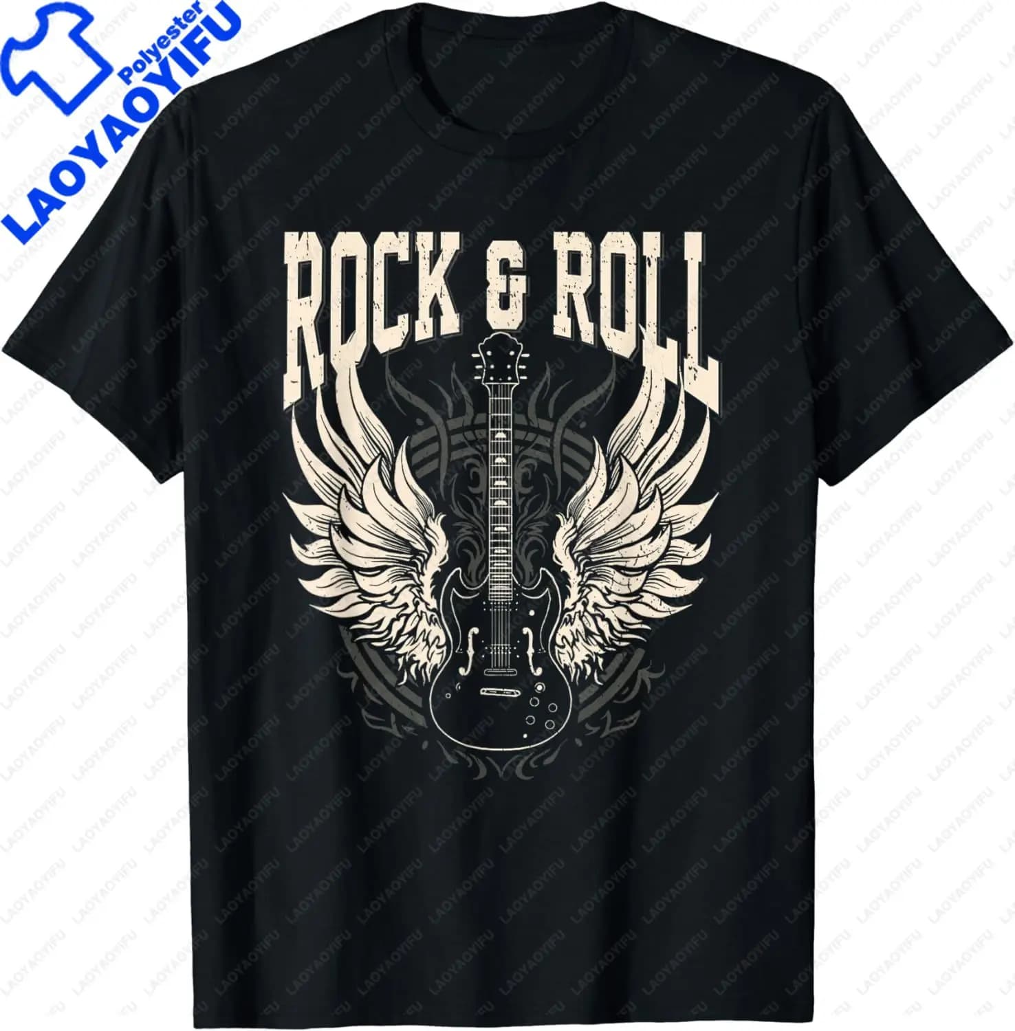 Rock and Roll amoureux cadeaux Cool guitare électrique groupe de Concert T-Shirt hommes T-Shirt Stre