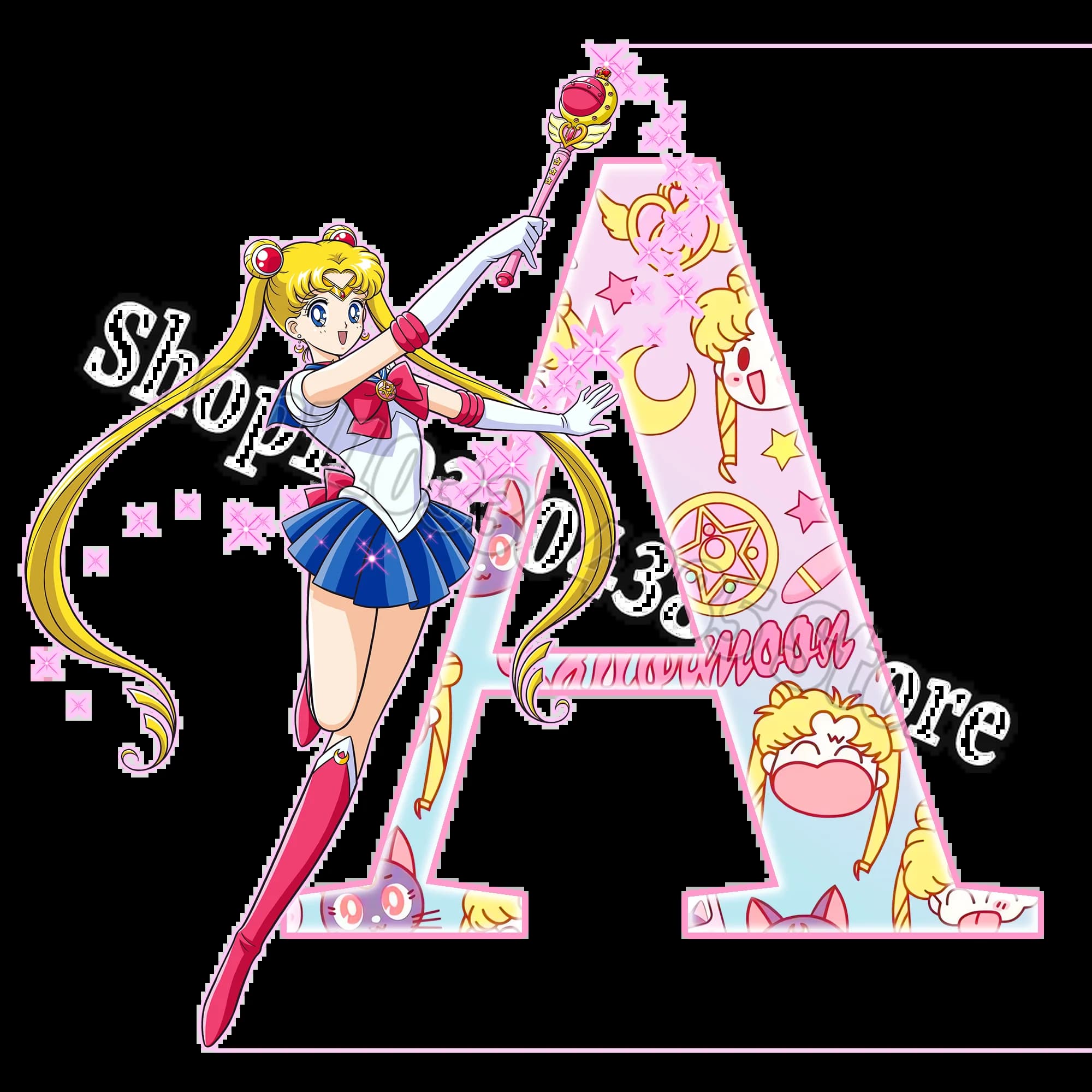 Casquette de baseball Sailor Moon pour femme, chapeau de soleil avec lettres A-Z, pour filles, sport