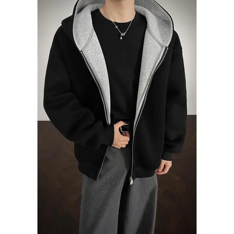 Sweat à capuche zippé grande taille pour hommes et femmes | Sweat-shirt surdimensionné à fermeture