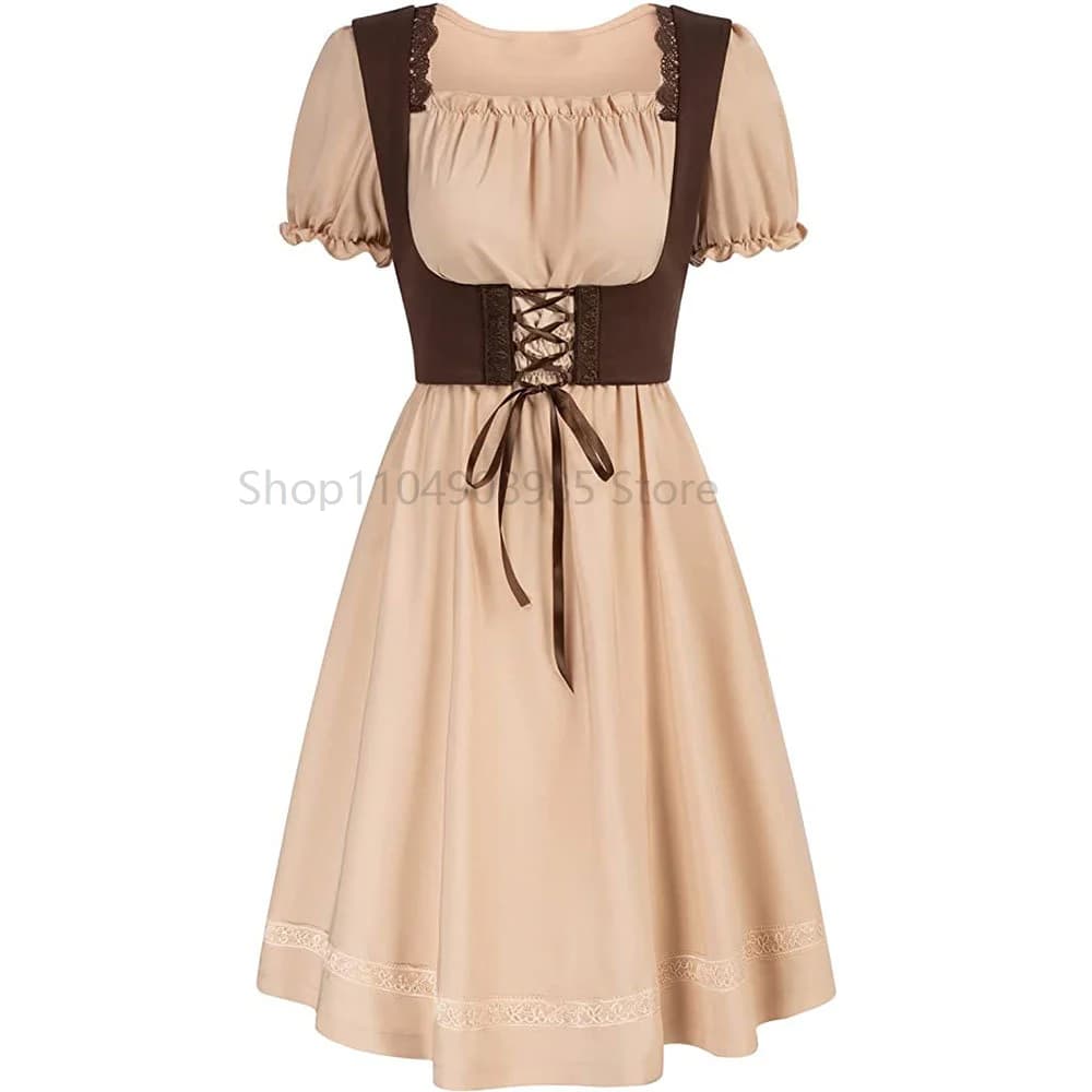 Robe Maxi à manches courtes pour femmes médiévales, Vintage, fée elfique, Renaissance, celtique, Vik