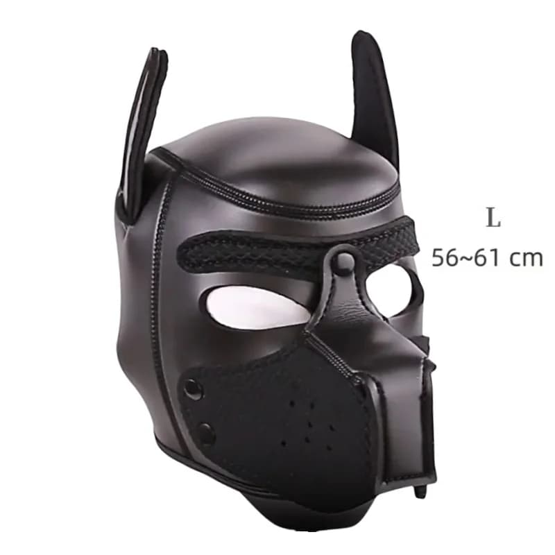 Sangles de retenue de Bondage en cuir BDSM, avec masque de chien de Cosplay de chiot de Luxe, capuch