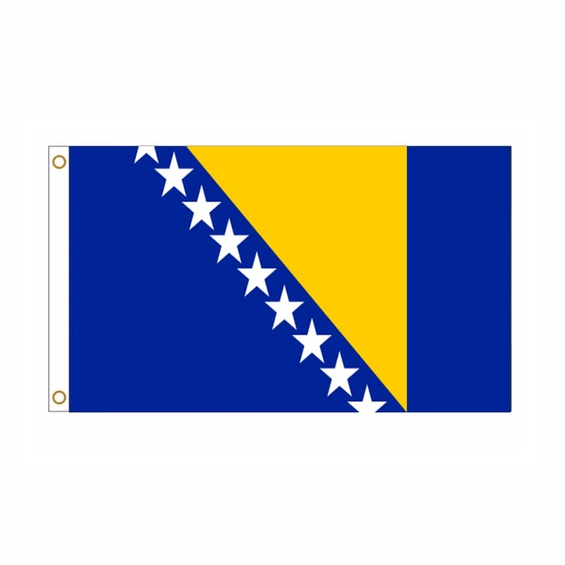 5 pièces/lot drapeau National de bosniabourg et d'herzégovine 90x150cm drapeau National Bosna i Herc