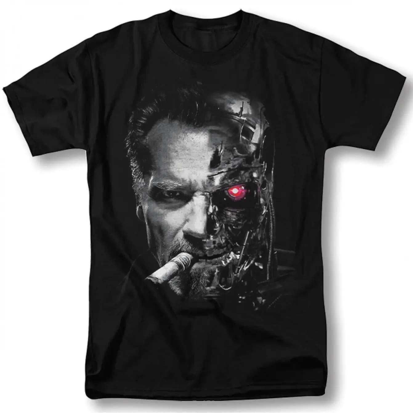 Terminator film T-Shirt Arnold Schwarzenegger emblématique Terminator visage Cyberpunk T-800 Design 