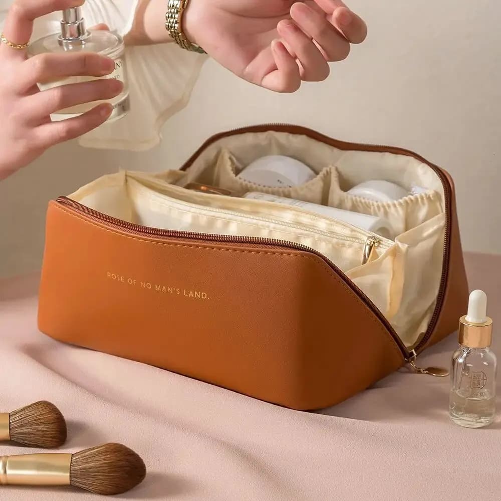 Trousse de maquillage de luxe pour femme, trousse de toilette, trousse de maquillage, boîte de range