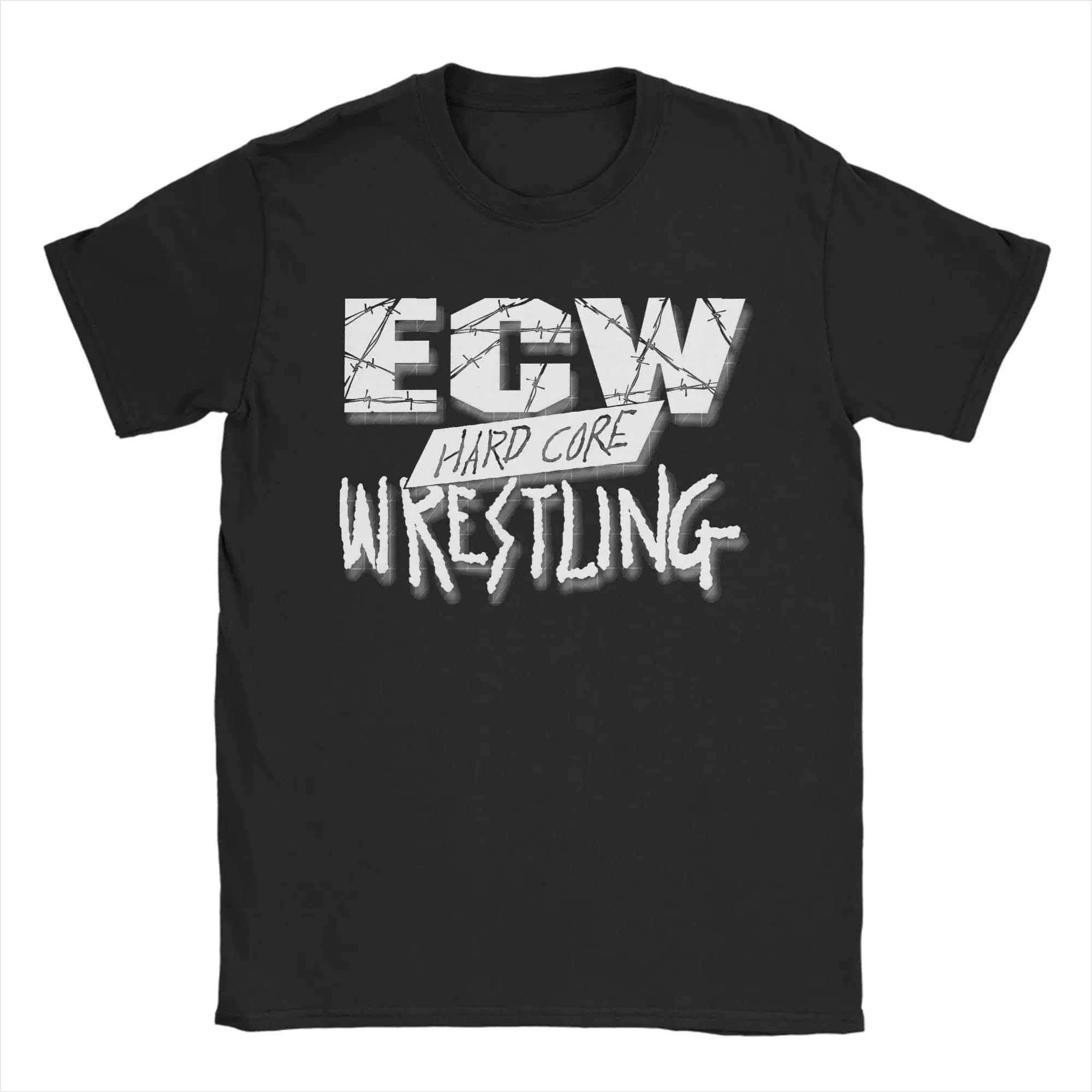 ECW Hardcore Wrestling T-Shirt d'été Y2K, T-Shirts rétro 100% coton, T-shirt Hip Hop pour hommes, ha