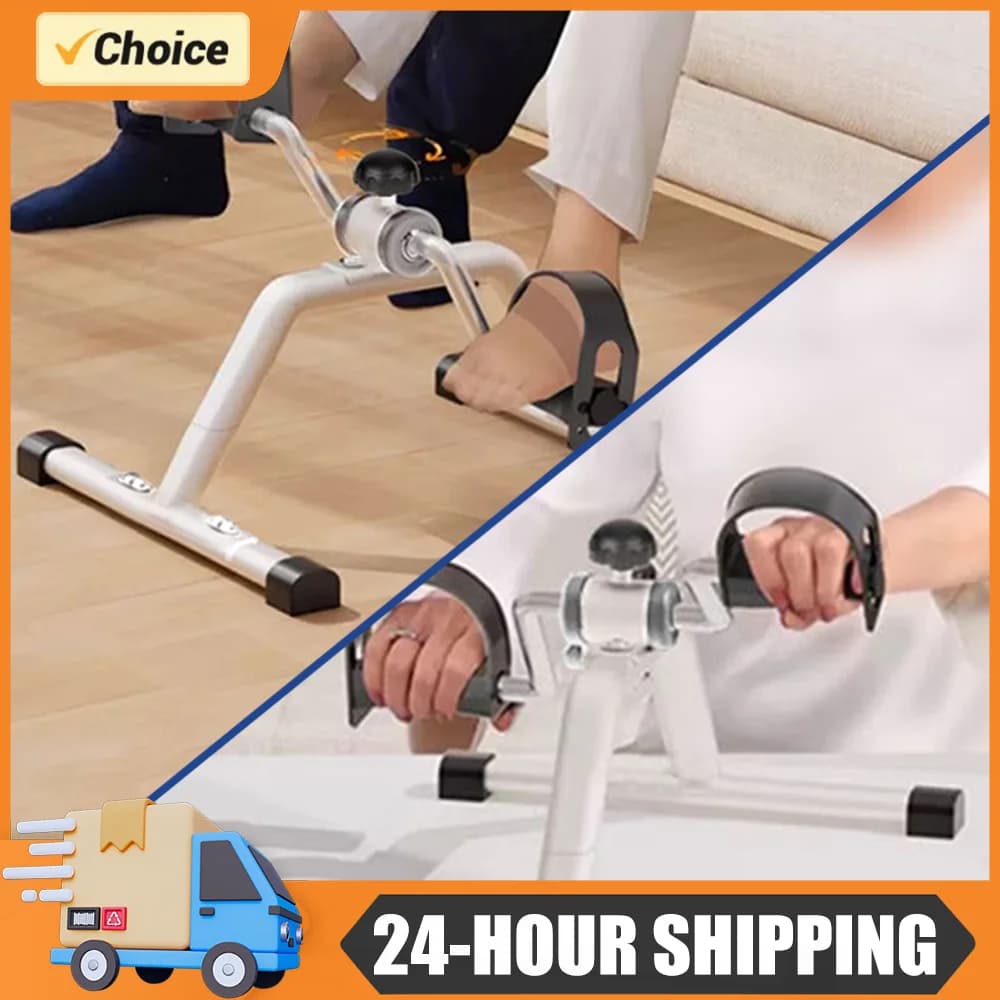 Vélo pliable portable sous le bureau avec résistance réglable, vélo d'exercice stationnaire, pédalie