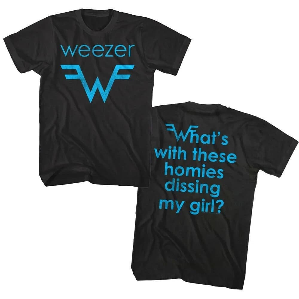 Weezer T-Shirt quel est avec ces maisons dissisant ma fille t-shirts été hommes et femmes T-shirt am