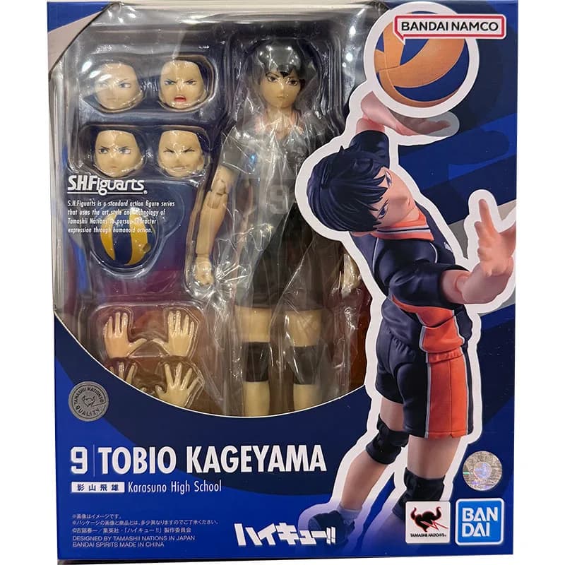 Figurine d'action Bandai Haikyuu SHF Tobio Kageyama Karasuno High, figurines d'anime à collectionner