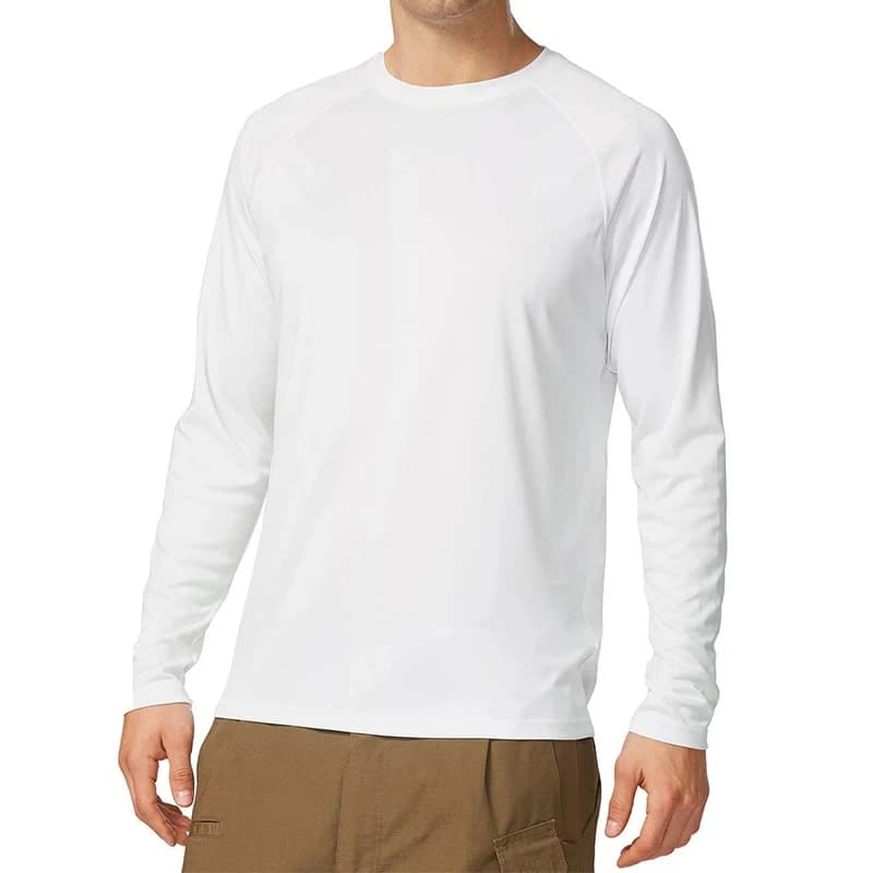 T-shirt à manches longues Nheals UPF 50+ pour homme, protection solaire UV, séchage rapide, respiran