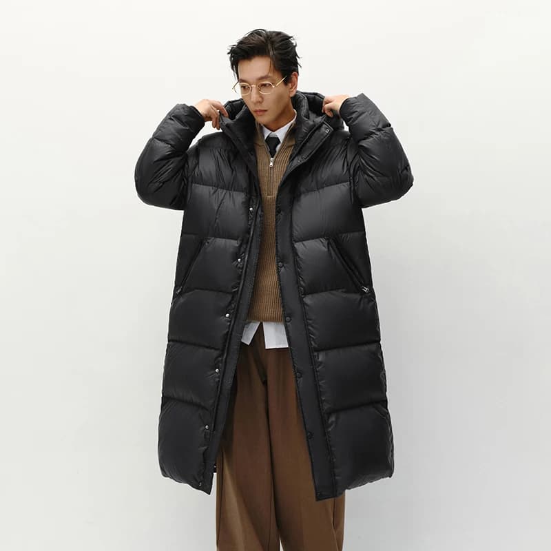 Semir doudoune hommes hiver 90% duvet d'oie remplissage épaissi hydrofuge antistatique longue vêteme