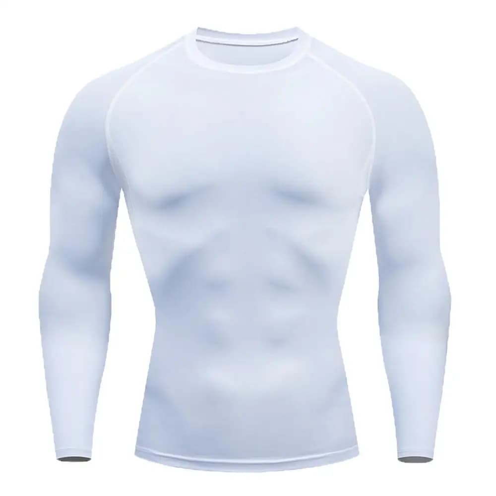 Hommes musculation sport T-Shirt séchage rapide course chemise à manches longues haut de Compression