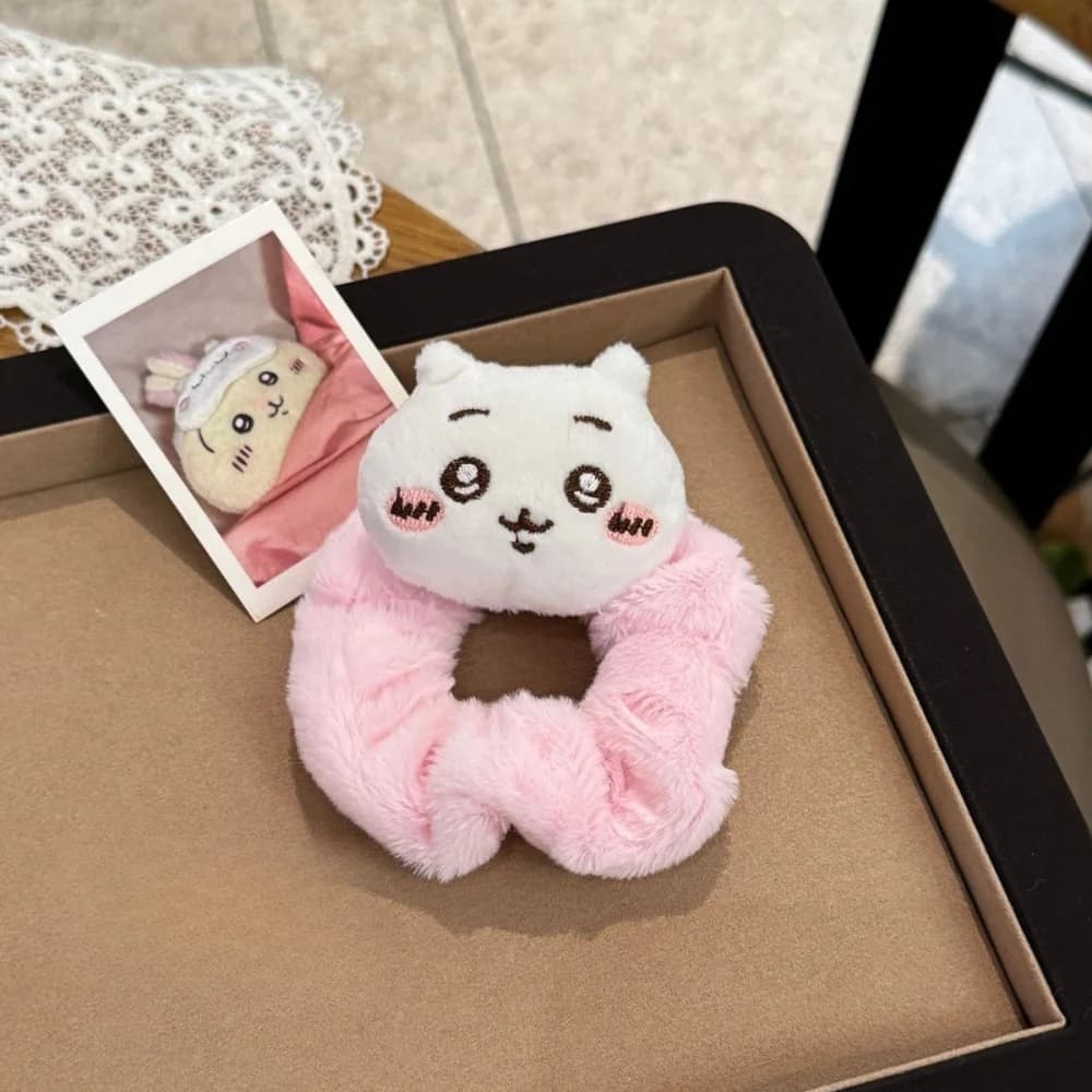 Nouveau best-seller : Serre-tête en peluche Chiikawa Cartoon Kawaii, accessoire pour cheveux, élasti
