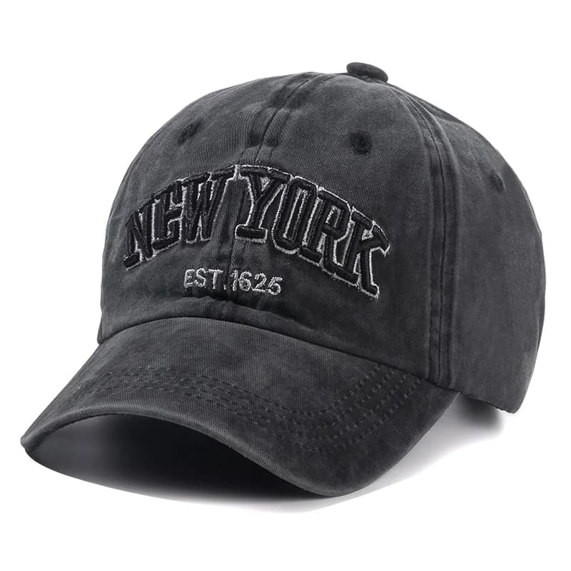 Casquette en coton délavé New York 2025 pour hommes et femmes, casquettes snapback, casquettes de ba