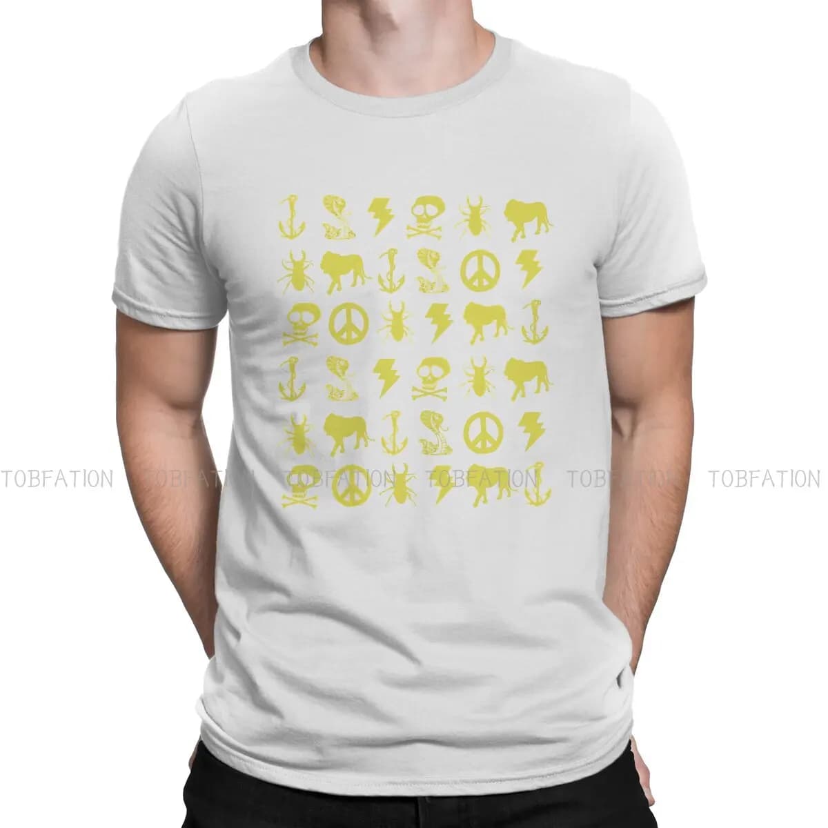 Jesse Pinkman icônes jaunes col rond t-shirt Breaking Bad pur coton classique t-shirt hommes vêtemen
