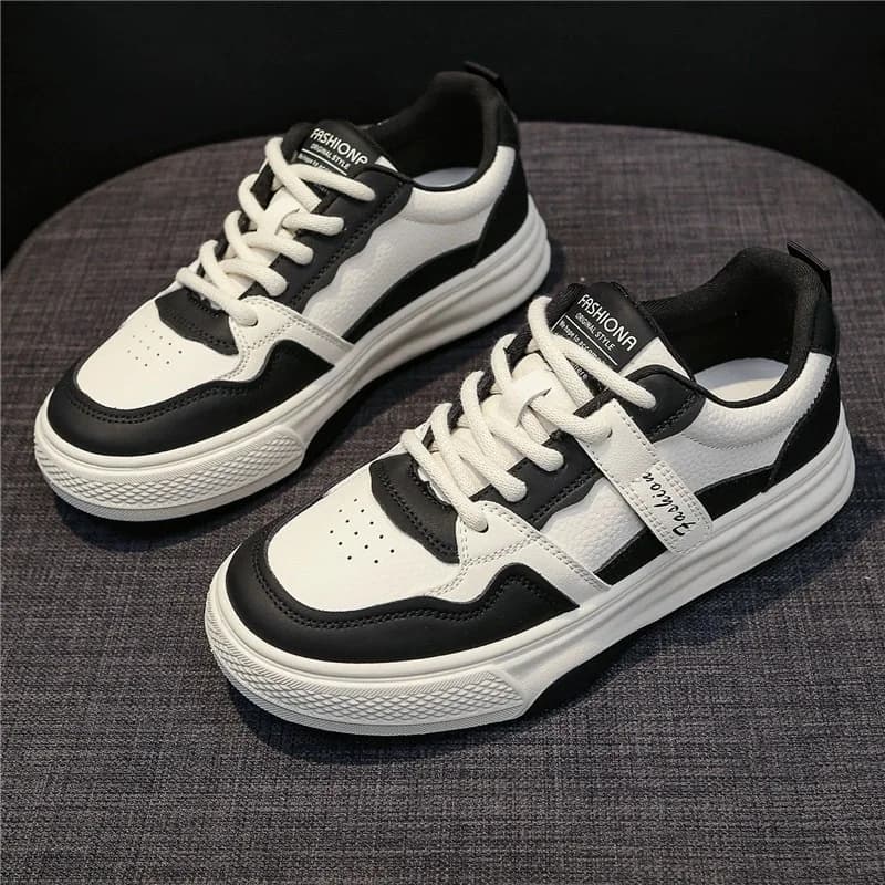 Baskets blanches décontractées et sportives pour femmes, style universitaire, chaussures plates, nou