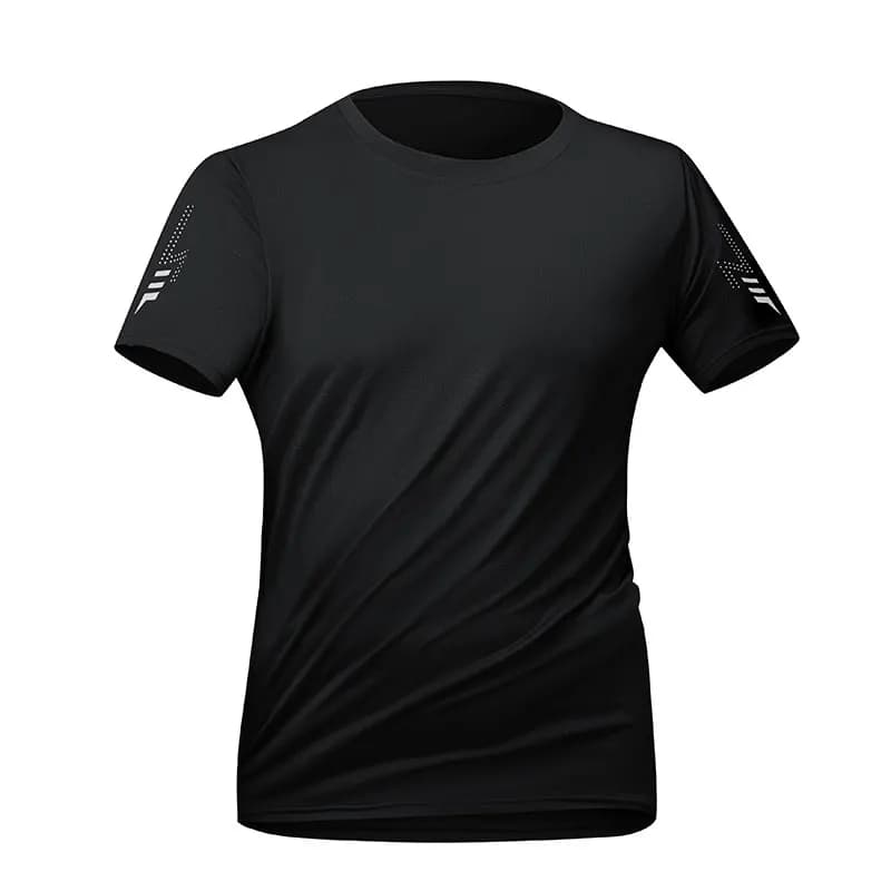 Hommes course T-shirt été impression en plein air Fitness séchage rapide sport manches courtes respi