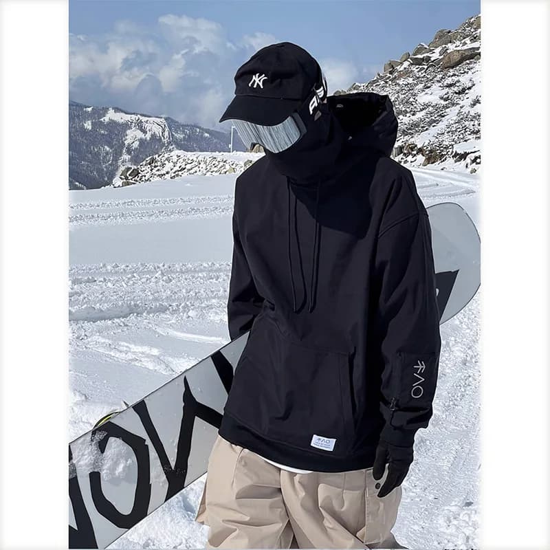 6 couleurs surdimensionné sweat à capuche de Ski hommes femmes chaud coupe-vent imperméable neige à