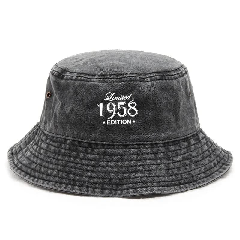 Casquette de pêcheur vintage 1958, style old school, en coton délavé, casquette bob rétro, chapeau d