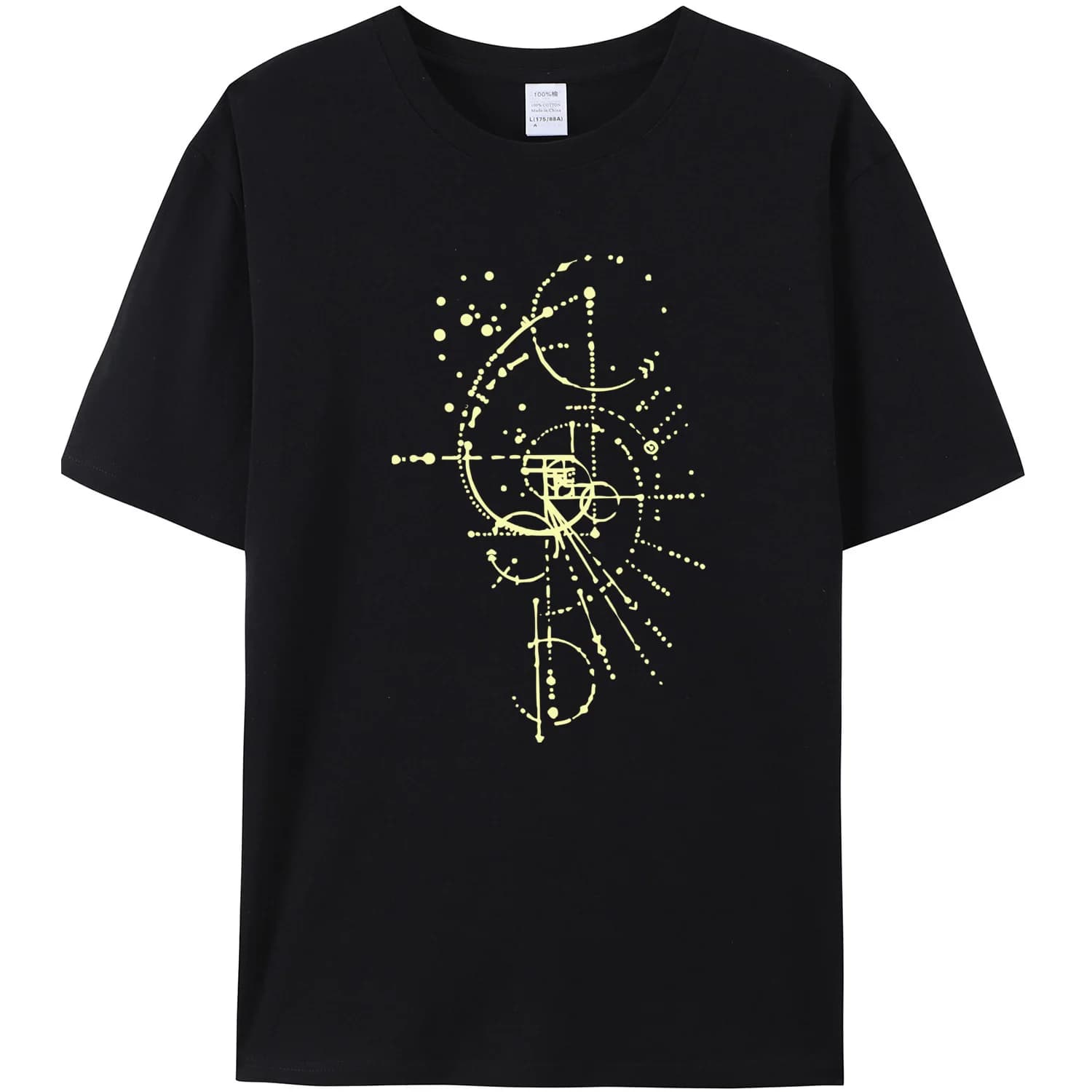 Meilleure vente mode hommes édition or Fibonacci Rectangle à manches courtes imprimé t-shirt style d