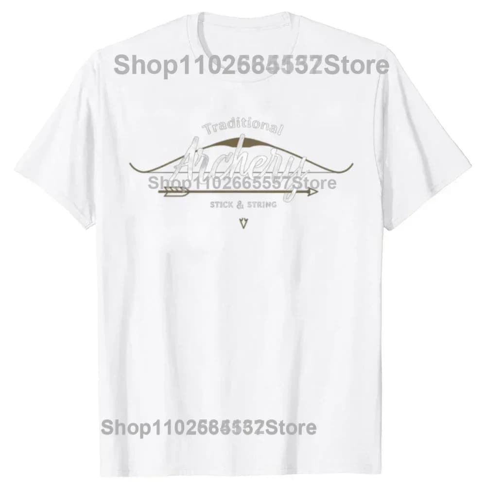 T-shirt drôle de tir à l'arc et de chasse traditionnelle pour hommes et femmes, T-shirts décontracté